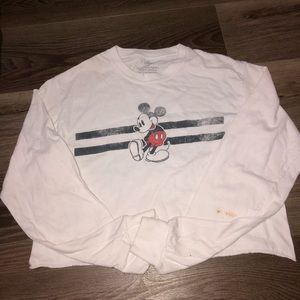 mickey long sleeve crop top